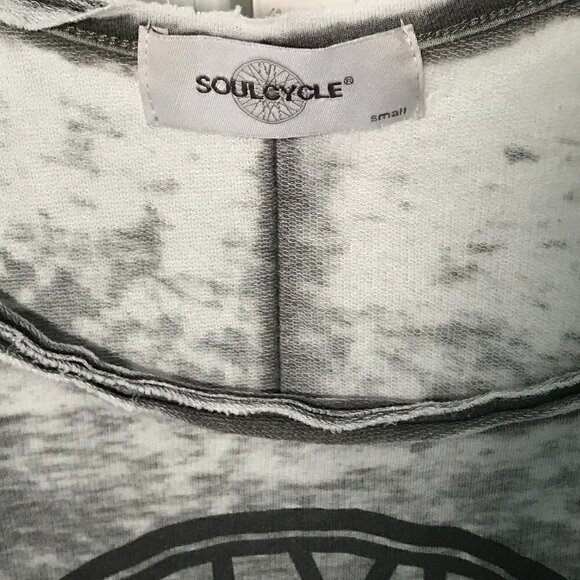 Soulcycle gray burn out long sleeve tee, S - Picture 4 of 6